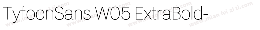 TyfoonSans W05 ExtraBold字体转换